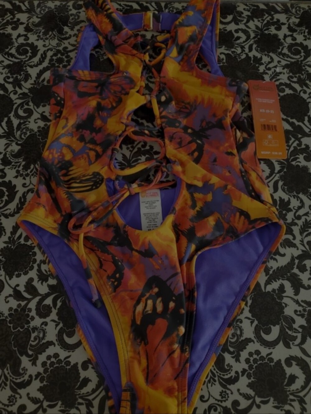 Megan Thee Stallion Swimsuit XS Hot Girl Summer Cutout Cheeky Butterfly NWT
